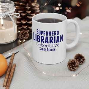 Superhero Librarian Ceramic Mug 11oz