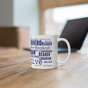 Librarian Word Cloud Ceramic Mug 11oz