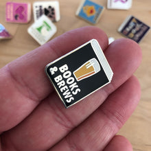 Load image into Gallery viewer, Book &amp; Brews Enamel Pin
