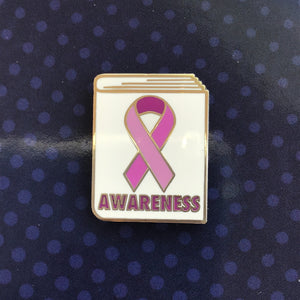 Cancer Awareness Reader Enamel Pin