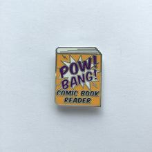 Load image into Gallery viewer, Comic Book Reader Enamel Pin
