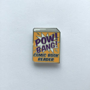 Comic Book Reader Enamel Pin