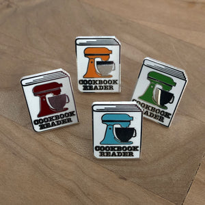 Cookbook Reader Enamel Pin