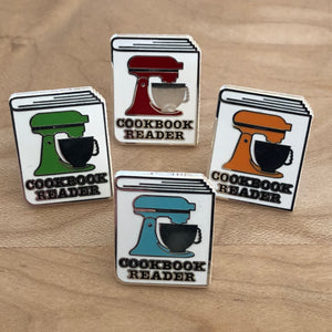 Cookbook Reader Enamel Pin