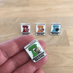 Cookbook Reader Enamel Pin