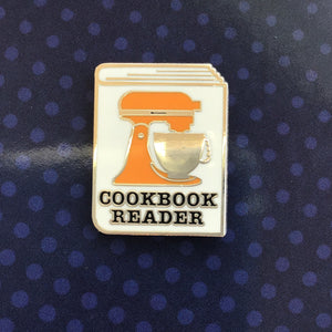 Cookbook Reader Enamel Pin