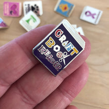 Load image into Gallery viewer, Craft Book Reader Enamel Pin
