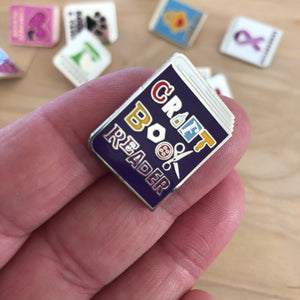 Craft Book Reader Enamel Pin