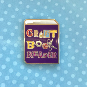 Craft Book Reader Enamel Pin