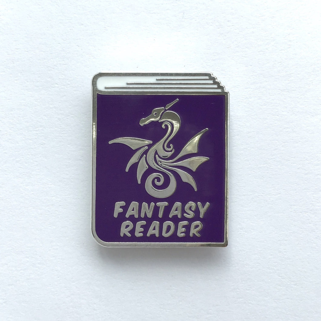 Fantasy Reader Enamel Pin