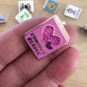 Romance Reader Enamel Pin