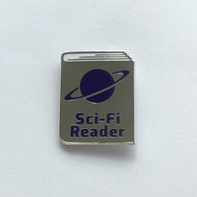 Load image into Gallery viewer, Sci-Fi Reader Enamel Pin
