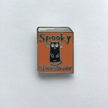 Load image into Gallery viewer, Spooky Stories Reader Enamel Pin
