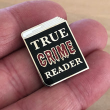 Load image into Gallery viewer, True Crime Reader Enamel Pin
