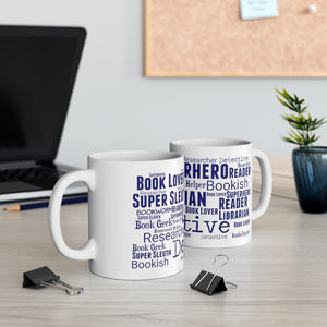 Librarian Word Cloud Ceramic Mug 11oz